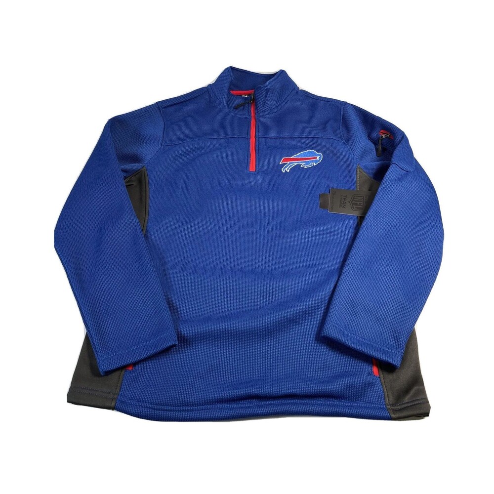 Buffalo Bills Team Apparel 1/4 Zip Pullover Fleece Mens Size Small